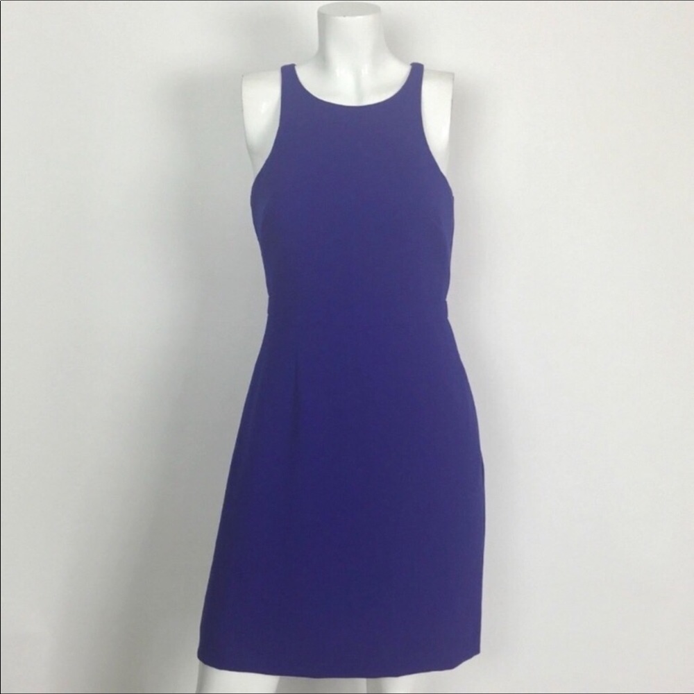 J. Crew High Neck Sheath Violet Dress